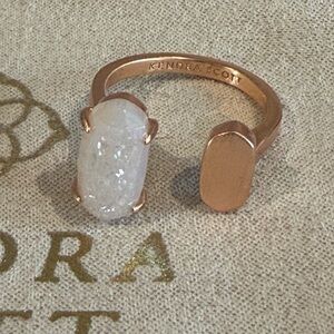 Kendra Scott Rose Gold Ring with White Stone